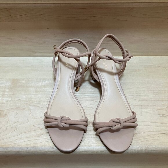 Arezzo Camila women leather strappy cream/beige sandals - Picture 3 of 6